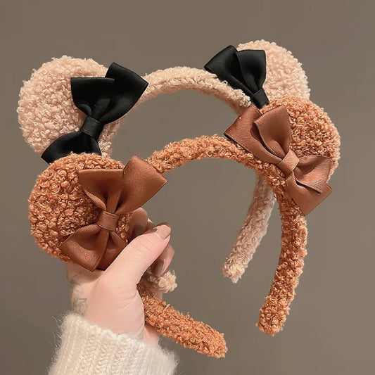 Bandeaux oreilles d'ours en peluche