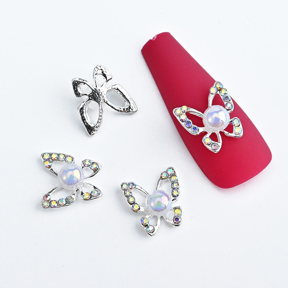 Charms pour ongles en forme de papillon