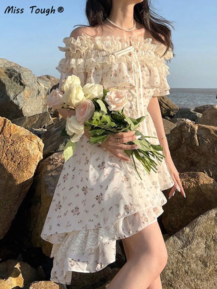 Sweet Floral Off-Shoulder Dress