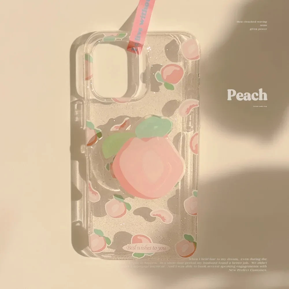 Peachy Glitter iPhone Case