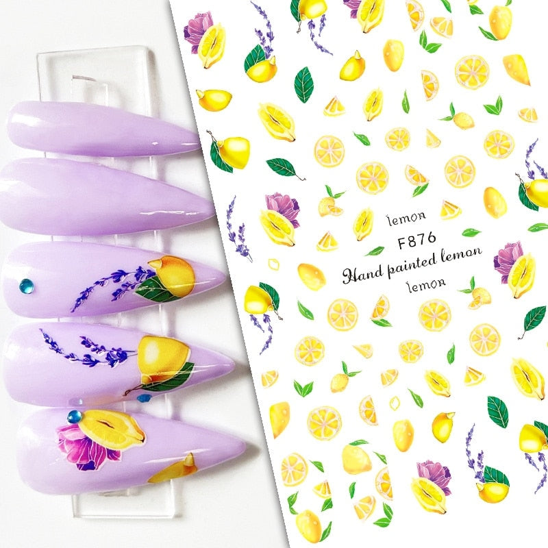 Décalcomanies Nail Art Fruits