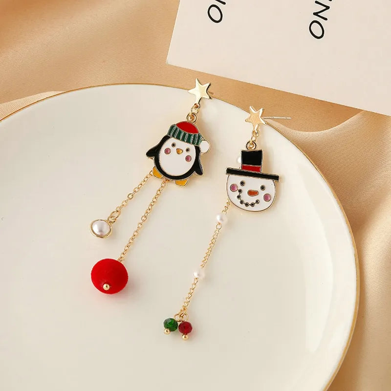 Boucles d'oreilles pendantes de Noël