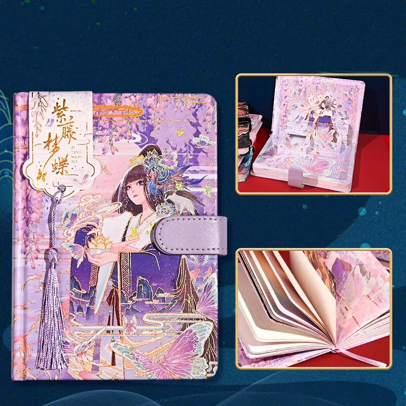 Cuadernos con borlas de dama de la corte