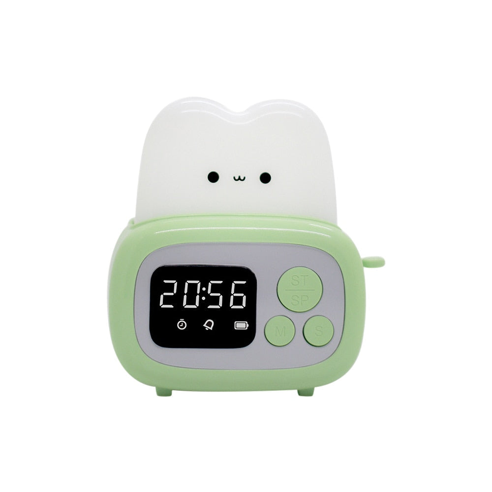 Reloj despertador tostador con luz nocturna