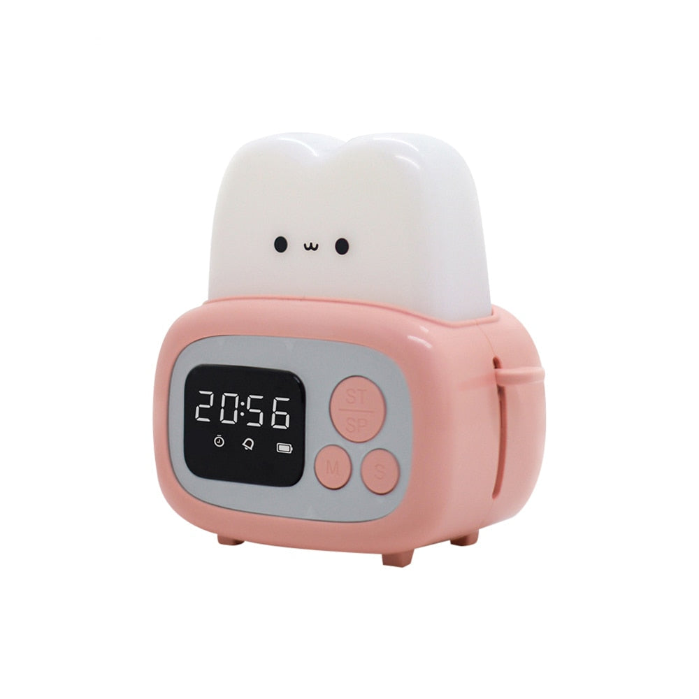 Reloj despertador tostador con luz nocturna