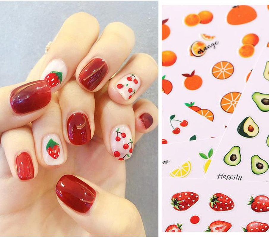 Décalcomanies Nail Art Fruits