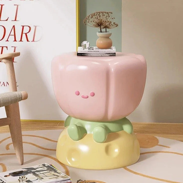 Table d'appoint en forme de tulipe Kawaii