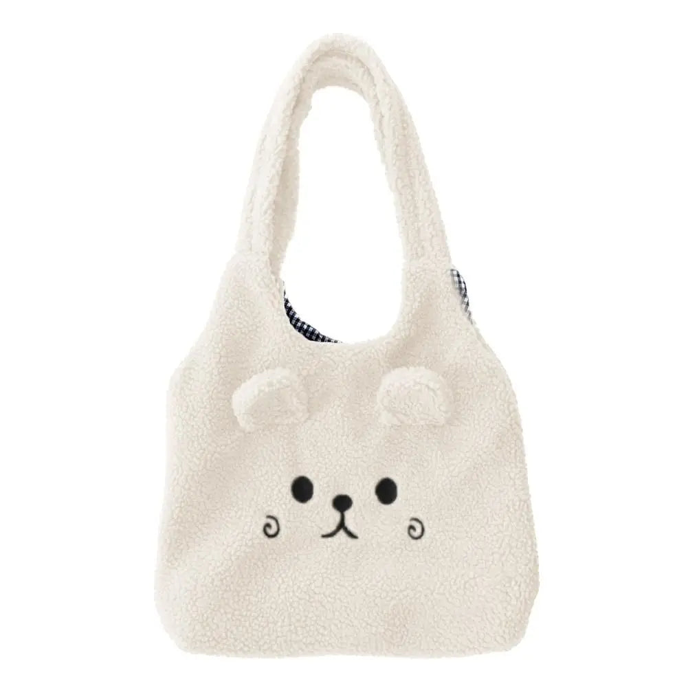 Bolsa de mano con forma de oso de peluche