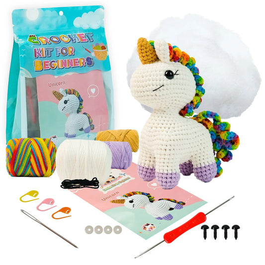 Licorne - Kit de crochet kawaii pour débutants