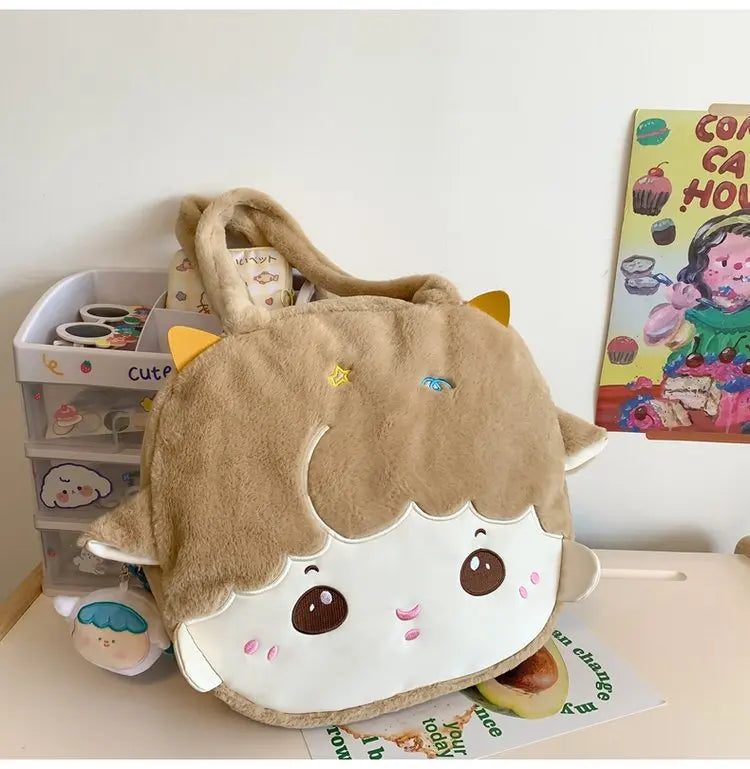 Sac fourre-tout à motif tête d'agneau