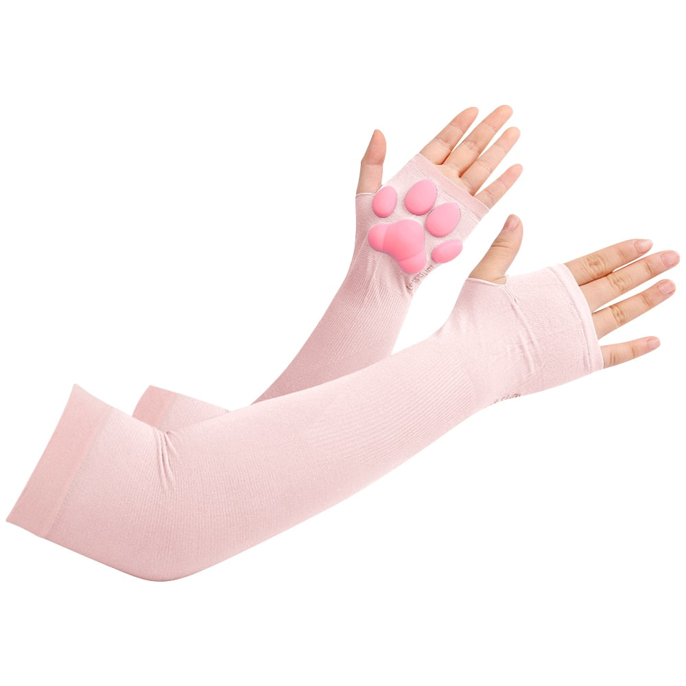 Thigh High Cat Paw Stockings & Warm Warmers
