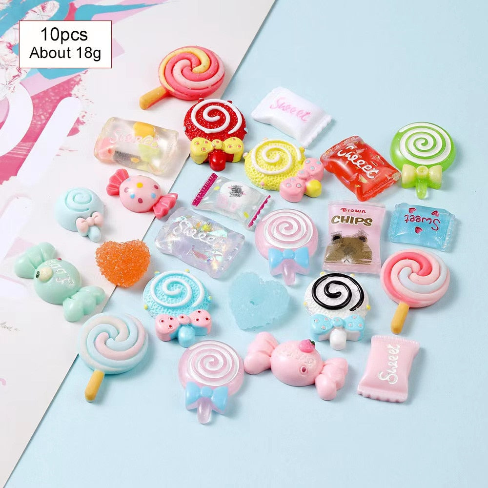 Breloques pour ongles en forme de bonbons
