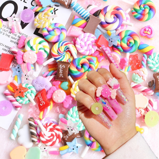Breloques pour ongles en forme de bonbons