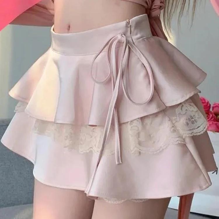 Mini-jupe à volants