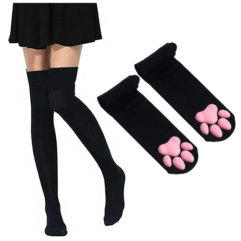 Thigh High Cat Paw Stockings & Warm Warmers