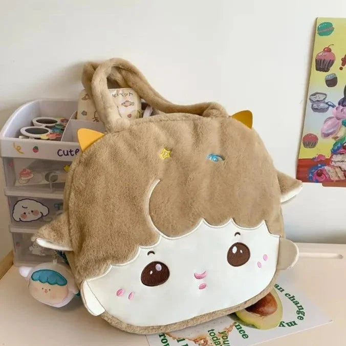 Sac fourre-tout à motif tête d'agneau