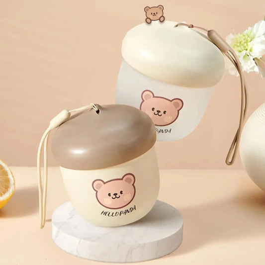 Tasse portable en forme d'ours avec couvercle infuseur à thé