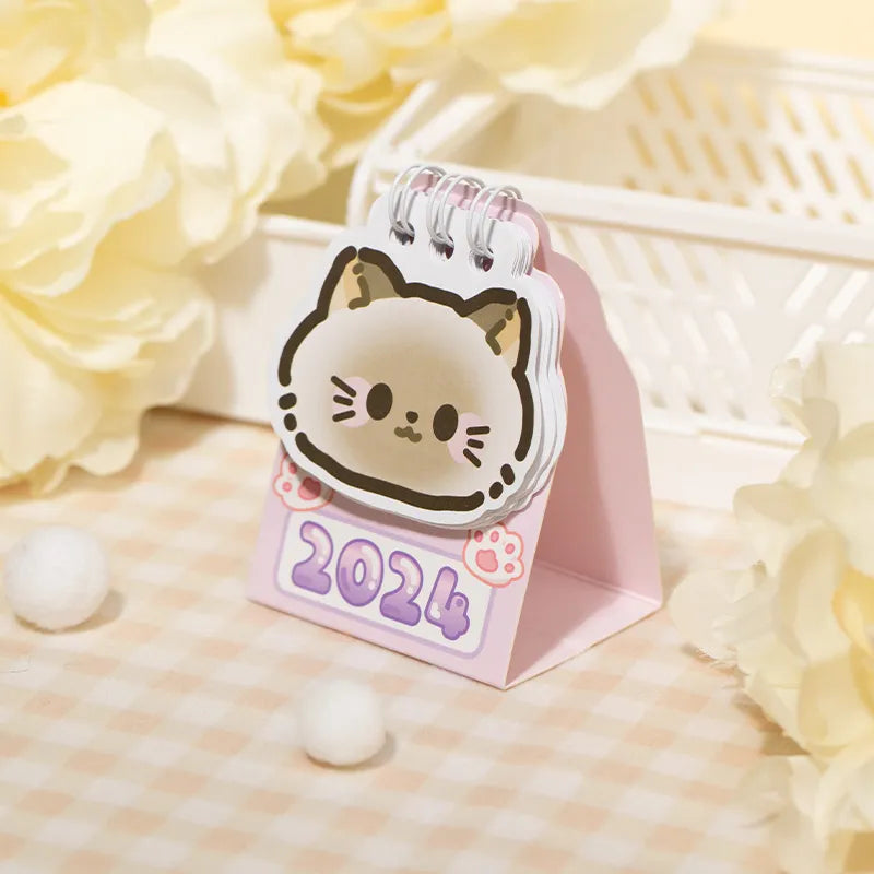 Calendrier de bureau pour chats 2024