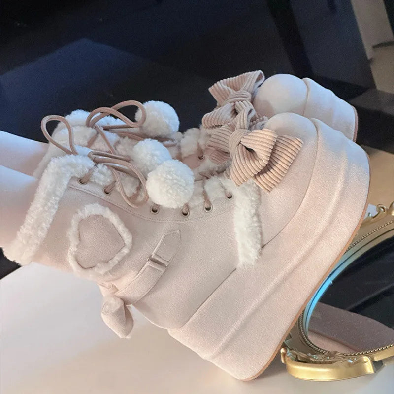 Bottes d'hiver Sweet Lolita Heart