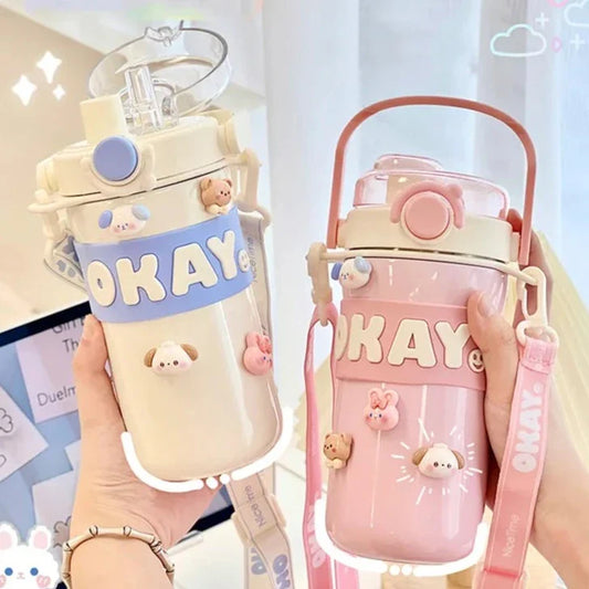 Thermos en acier inoxydable Kawaii