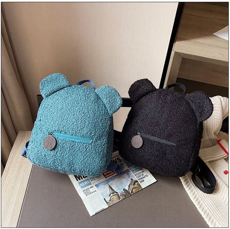 Petit sac à dos ours en peluche