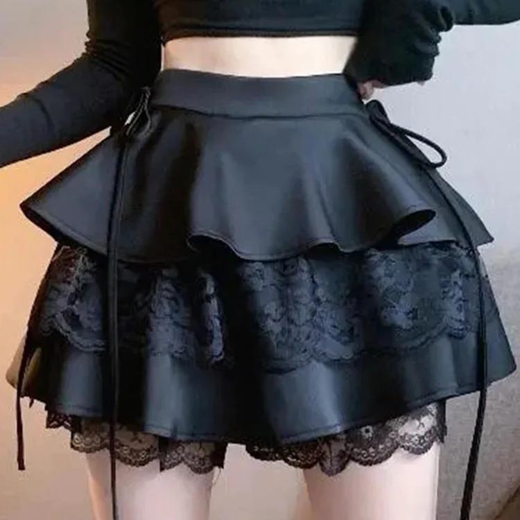 Mini-jupe à volants