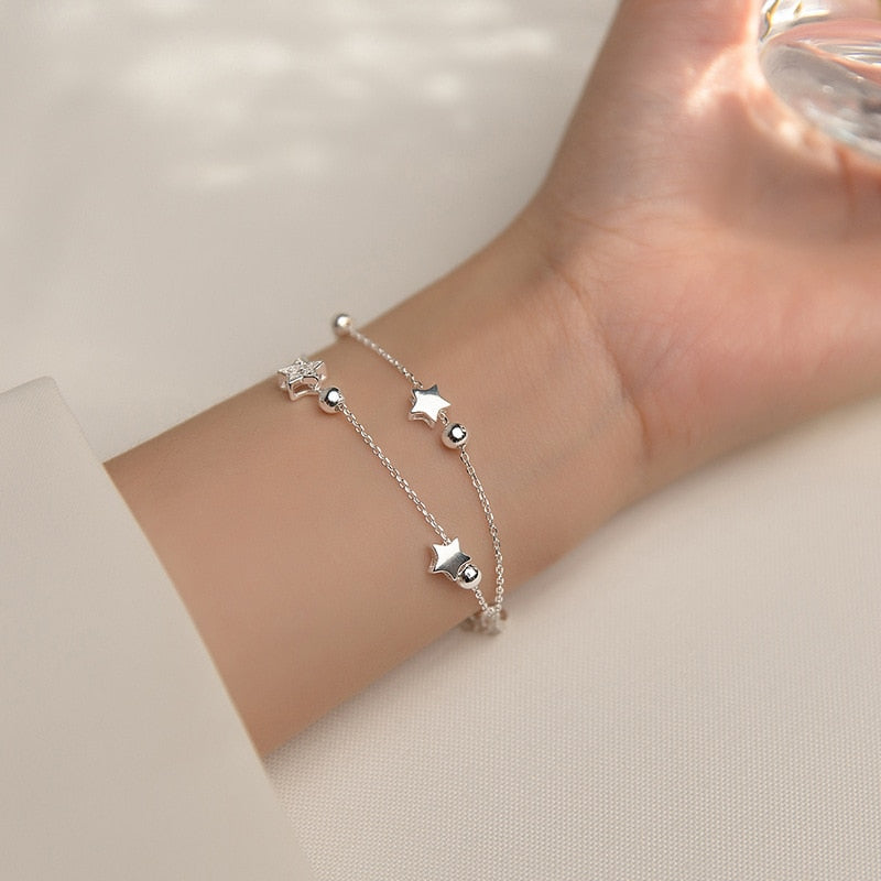Bracelet étoile en argent sterling 925