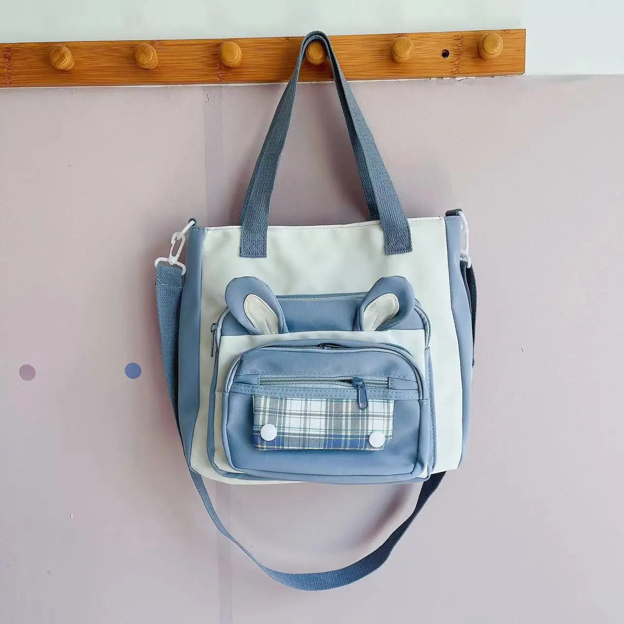 Sac fourre-tout à bandoulière avec oreilles de lapin
