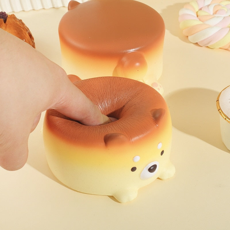 Jouet à presser pour chiot en forme de gâteau au fromage