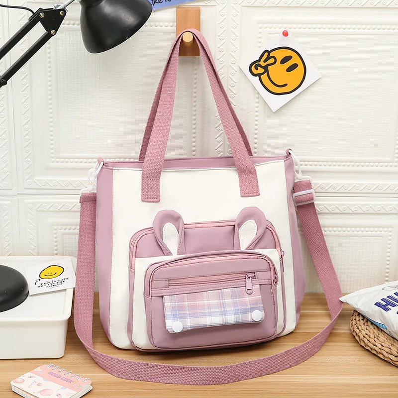 Sac fourre-tout à bandoulière avec oreilles de lapin