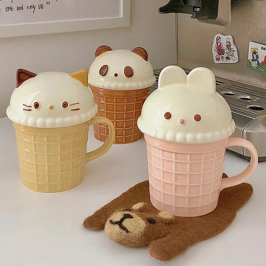 Tazas de helado con forma de animalito