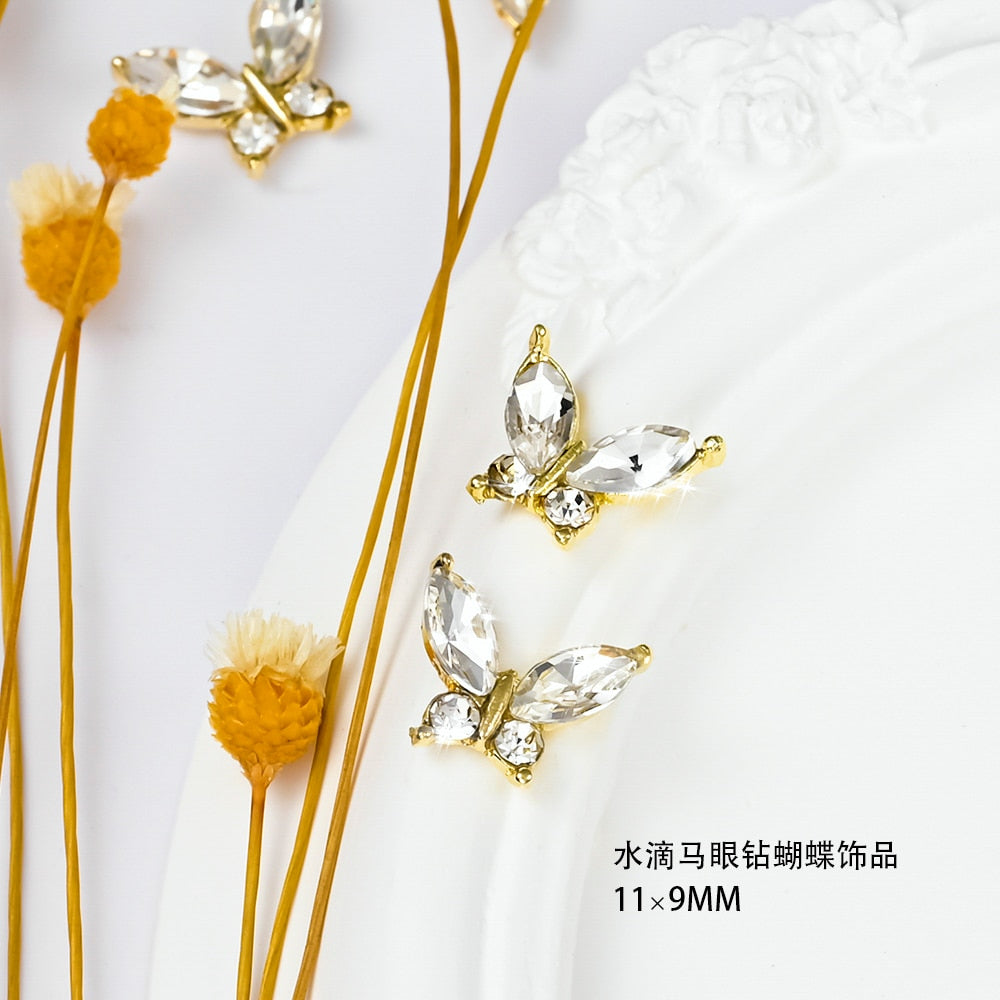 Charms pour ongles en forme de papillon