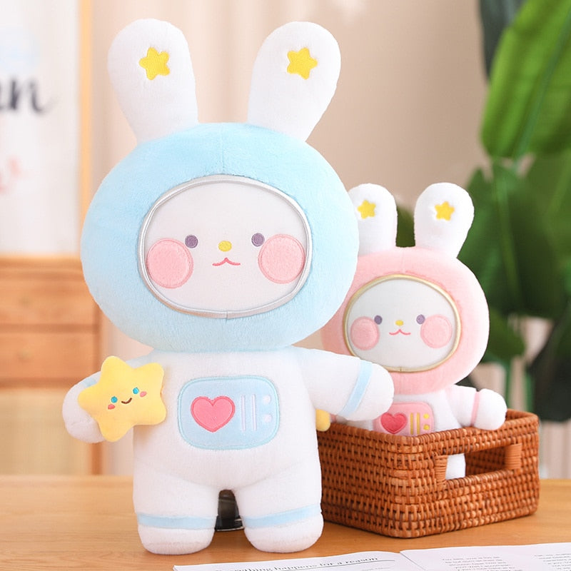 Conejitos de peluche espaciales