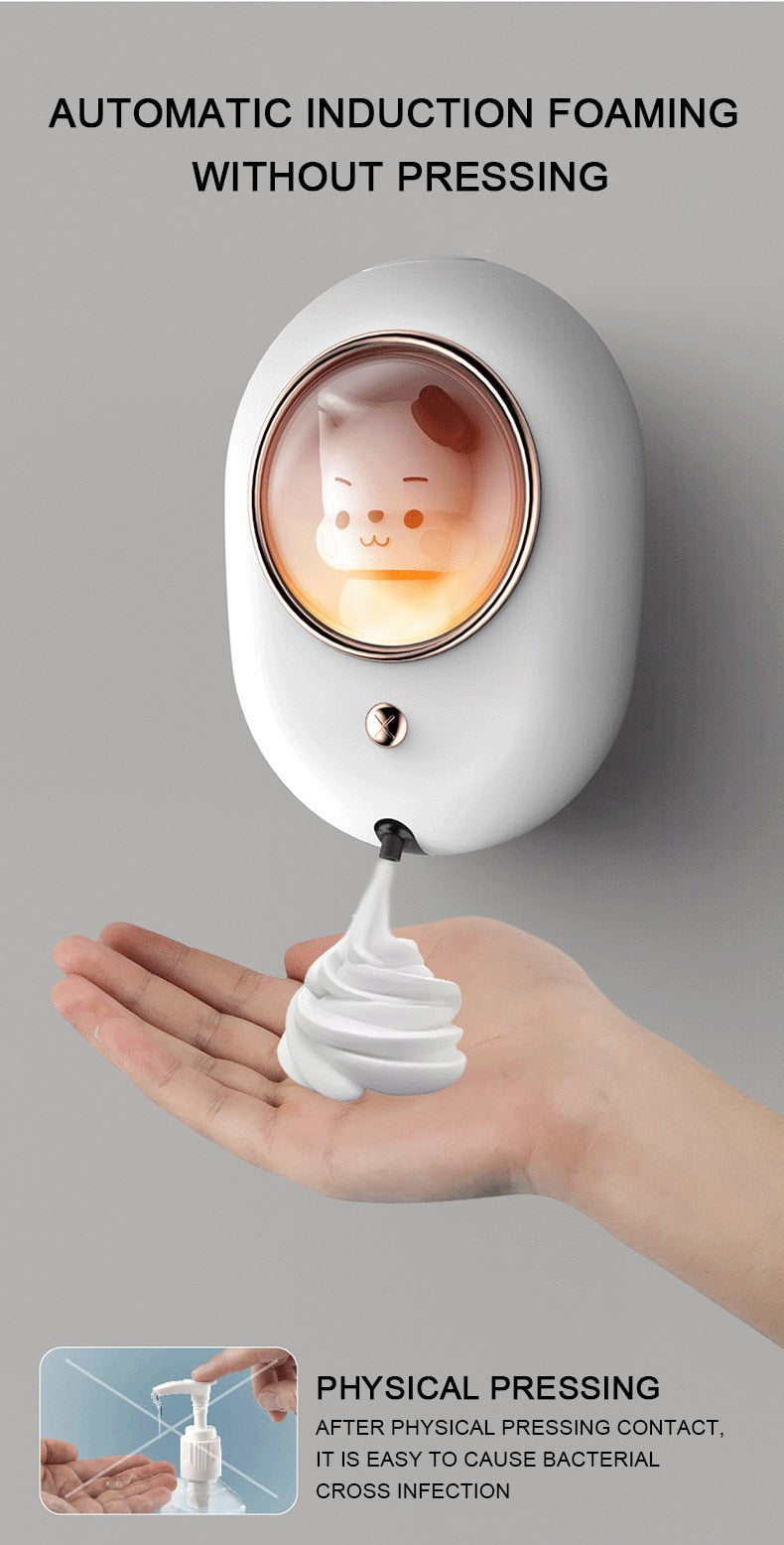 Distributeur automatique de savon mousse pour chat