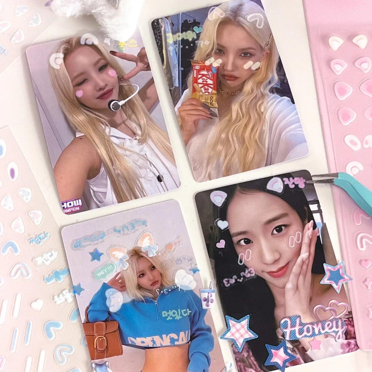 Cute Bunny Photo Card Stickers