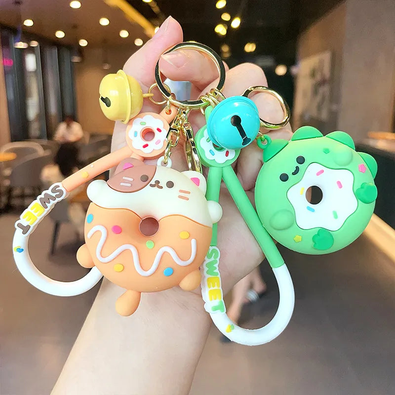 Porte-clés animaux en forme de beignet