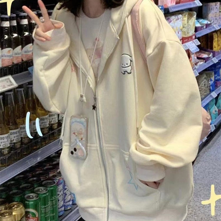 Sweat à capuche zippé en polaire