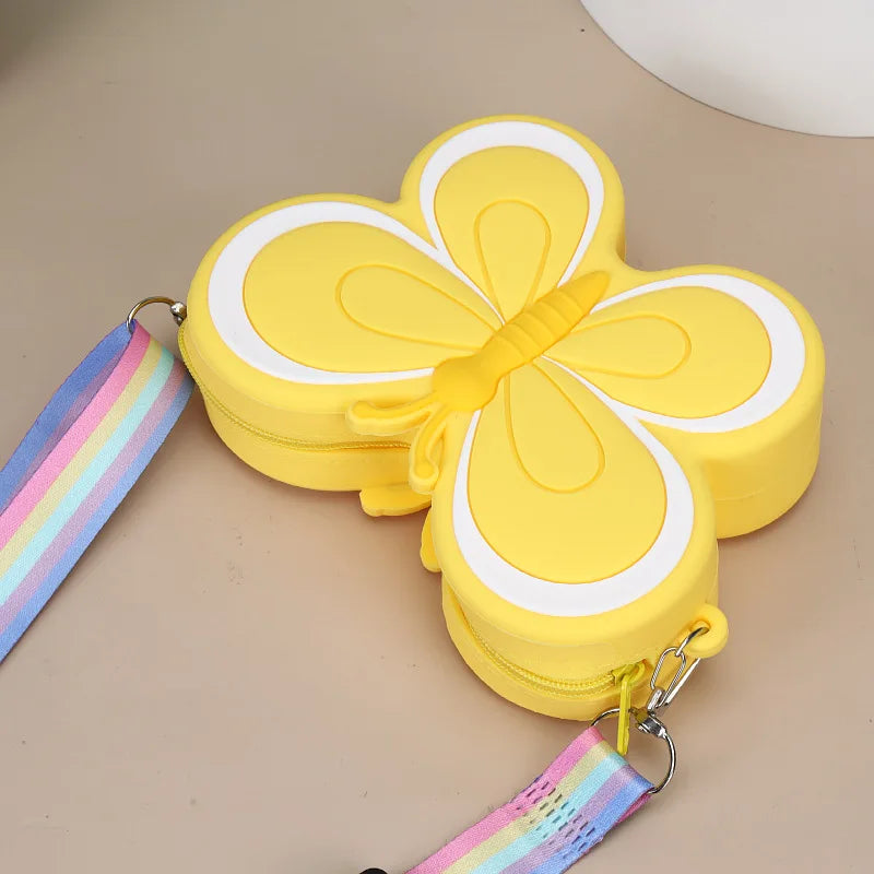 Sacs à bandoulière papillon en silicone pour enfants