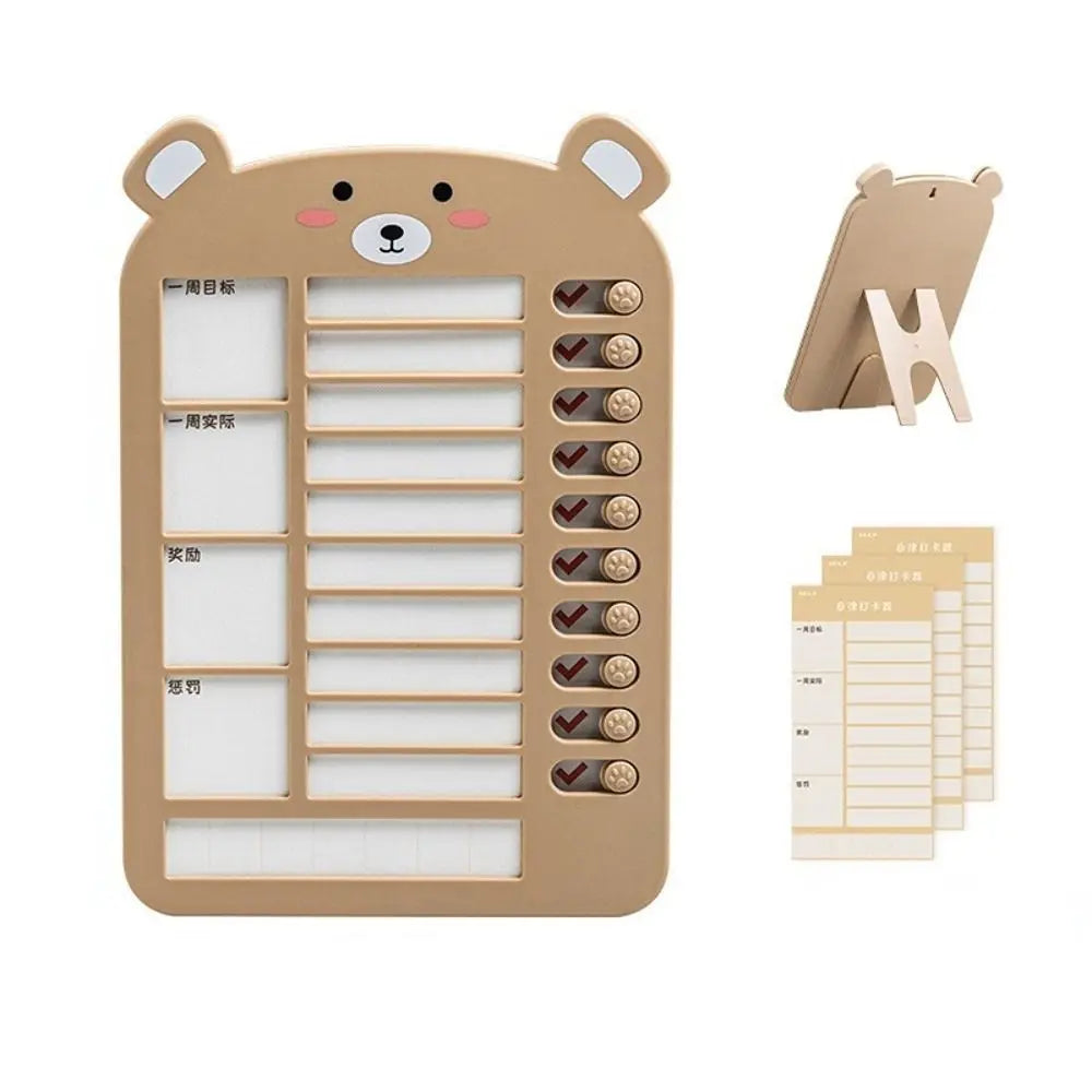 Tableau de tâches de la liste de contrôle des ours