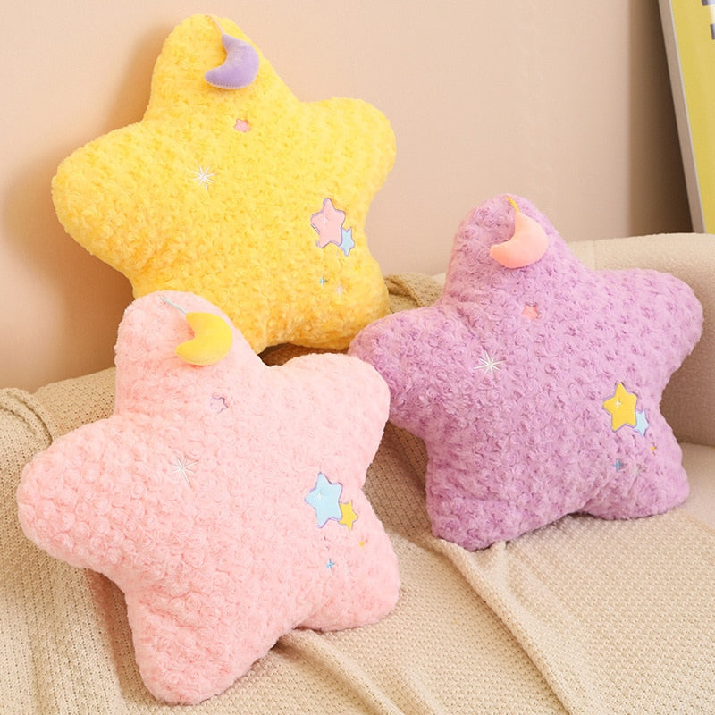 Oreillers en peluche Lune et Étoile