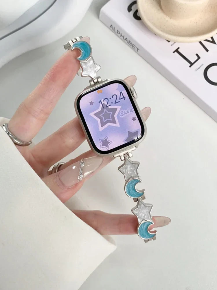 Bracelet Apple Watch Lune et Étoile