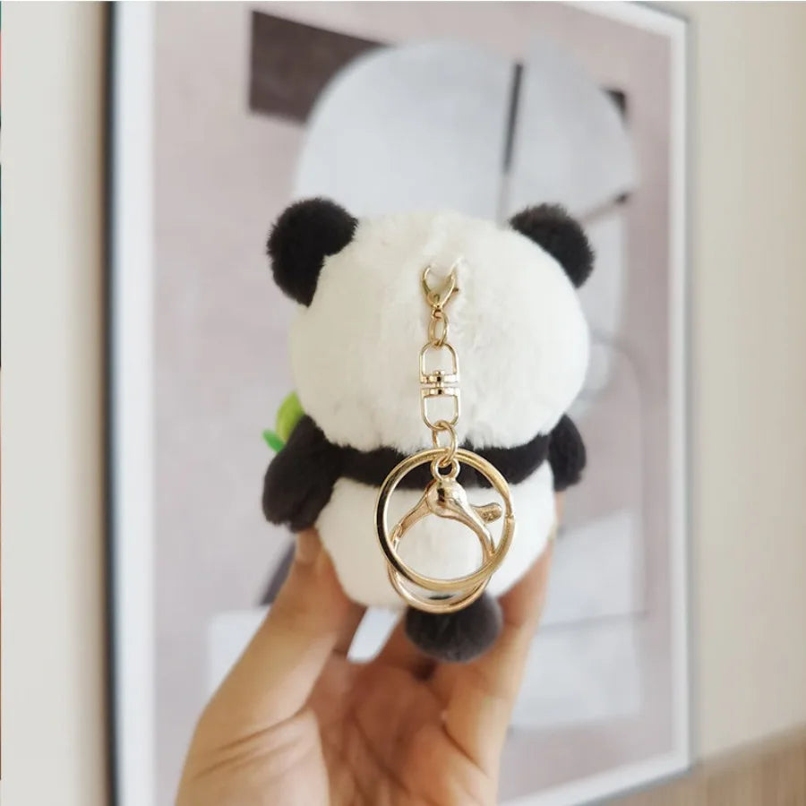 Porte-clés en peluche panda