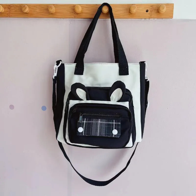 Sac fourre-tout à bandoulière avec oreilles de lapin