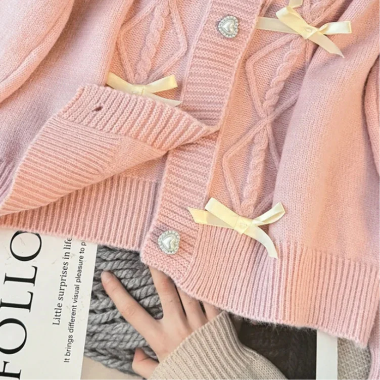 Cute Lace Collar Pastel Cardigans