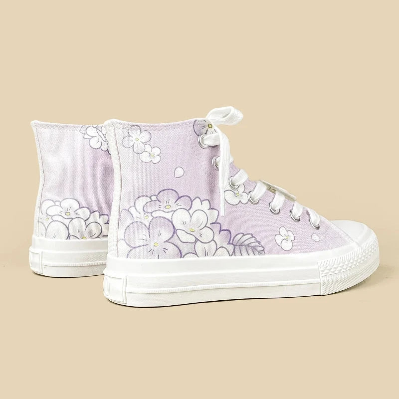 Kawaii Pastel Lavender High Tops