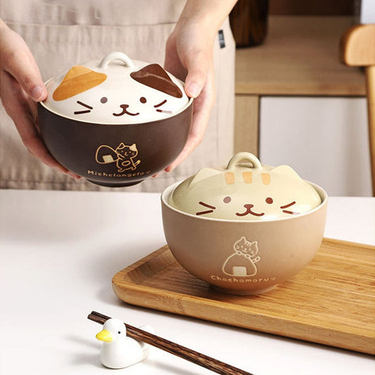 Bols à ramen en céramique pour chats
