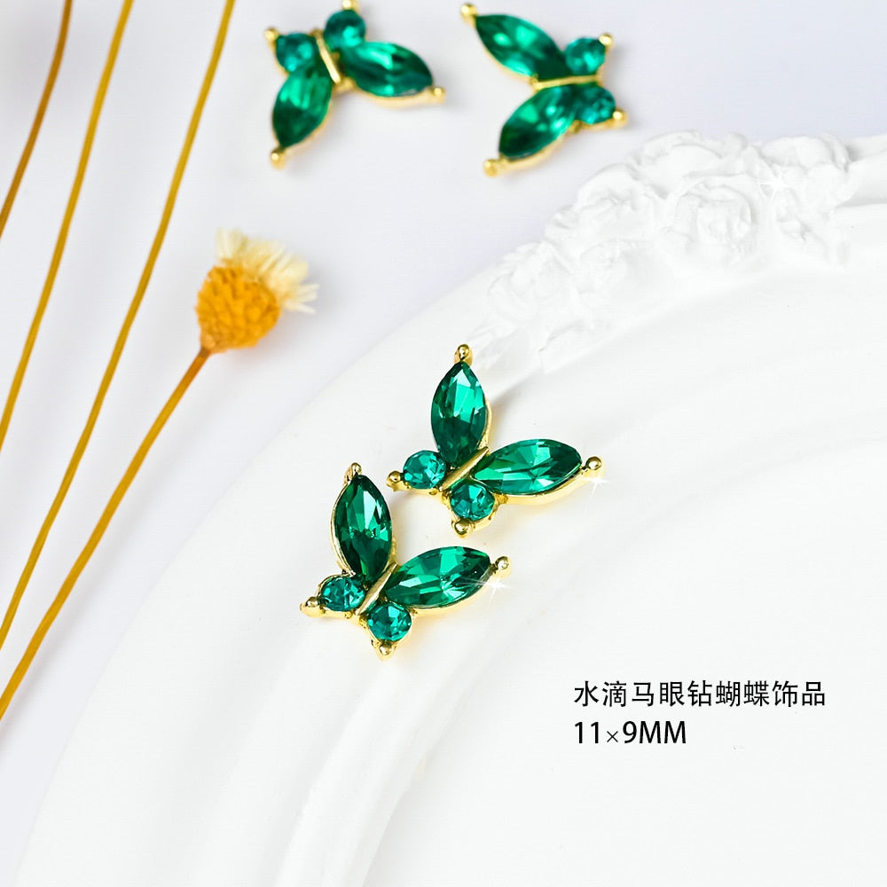 Charms pour ongles en forme de papillon