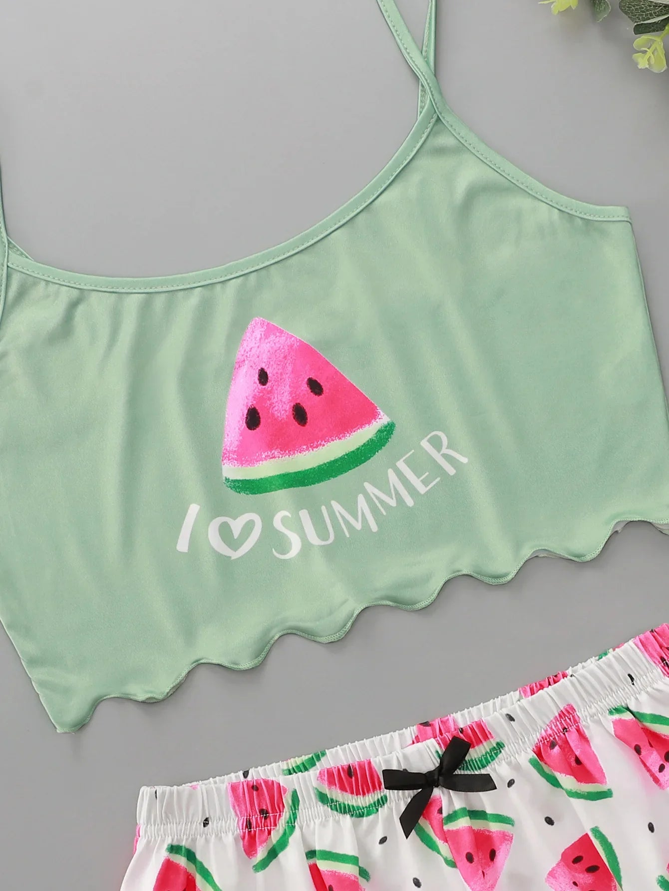 Watermelon Crop Top Pajamas