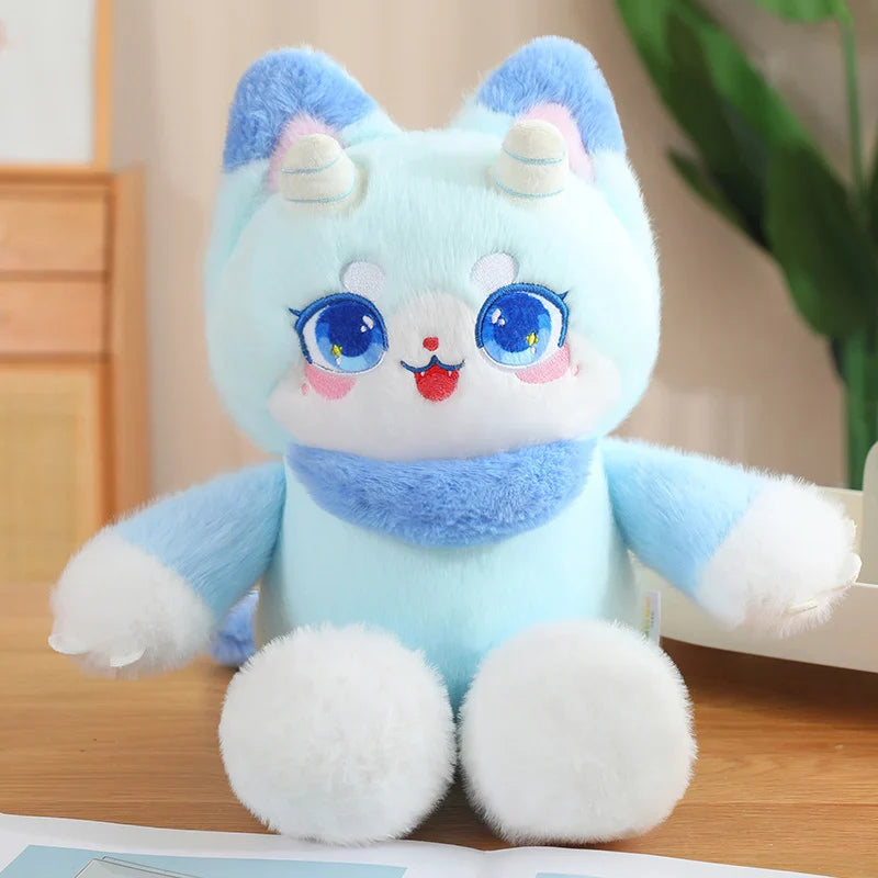 Peluches chat dragon kawaii