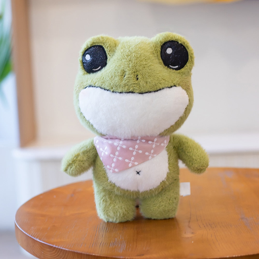 Peluches grenouilles aventureuses